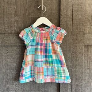 2/$40⭐️Hatley Madras plaid smocked dress